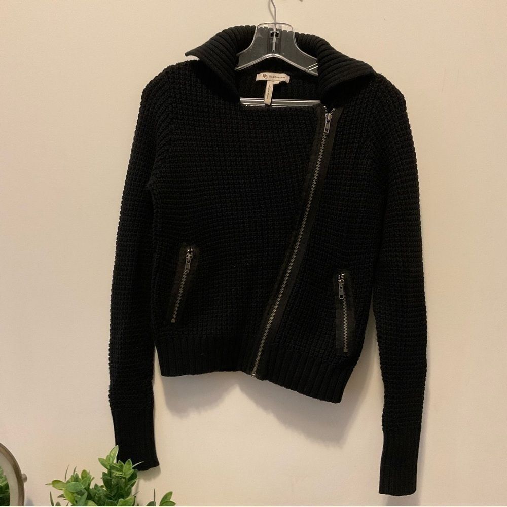 Bcbgeneration Black Zip Up Sweater - image 1